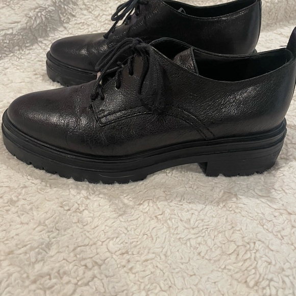 BA&SH Black Leather Camden Oxford Shoes Gorgeous! Excellent Condition! Size 38 - Picture 4 of 10